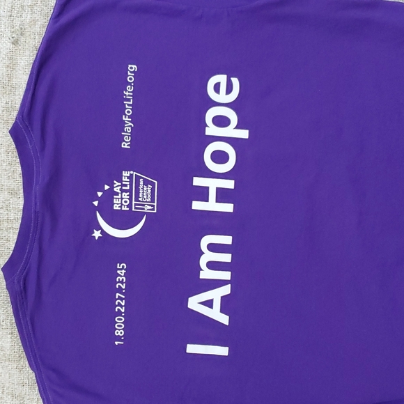 Cancer survivor Purple Tee L Large Celebrate Remember Fight Back 2012 - Picture 4 of 4